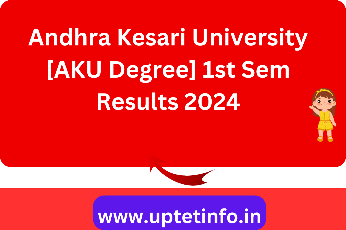 Andhra Kesari University [AKU Degree] 1st Sem Results 2024