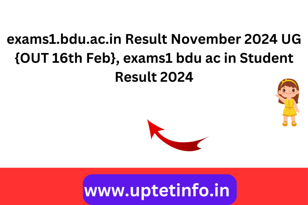 exams1.bdu.ac.in Result November 2024 UG